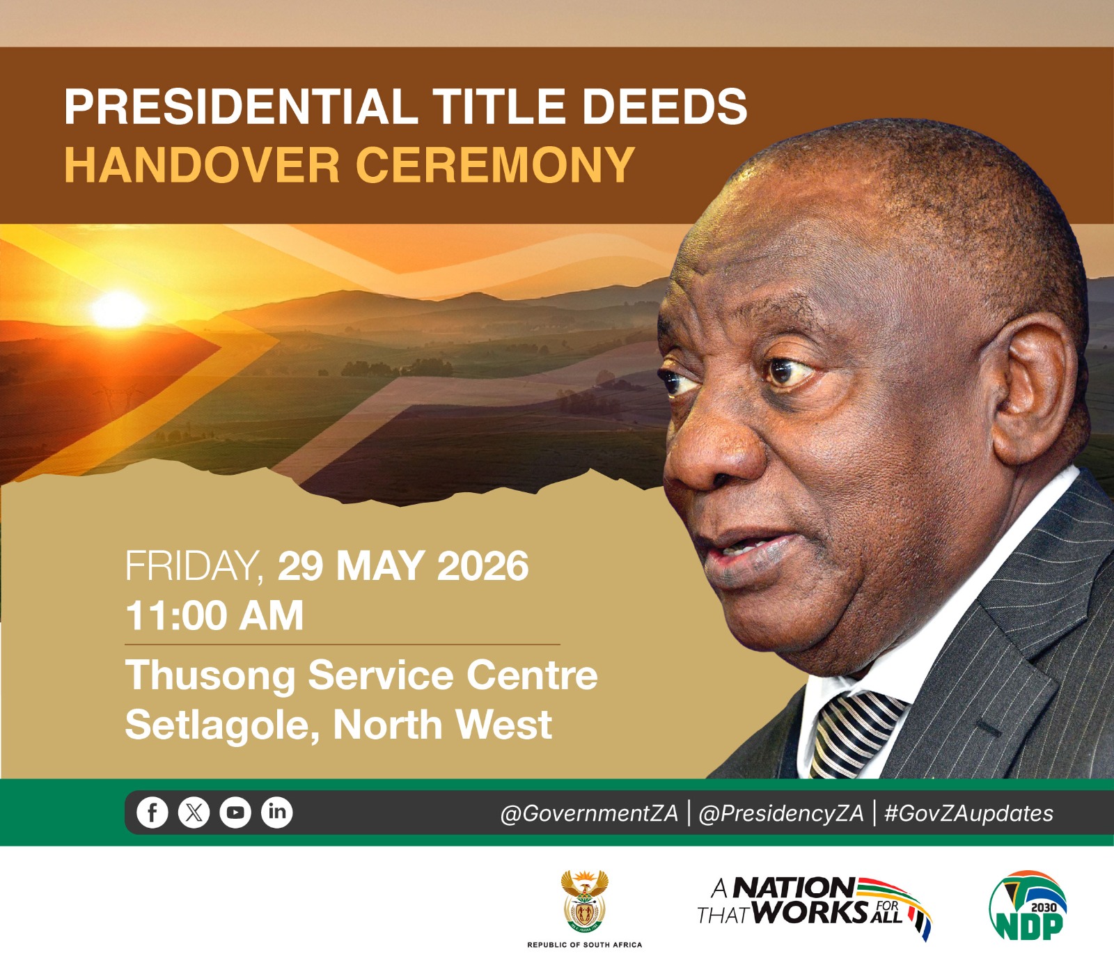 PRESIDENTIAL TITLE DEEDS HANDOVER CEREMONY